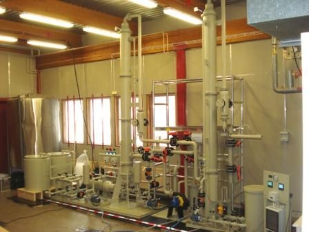 1 Pilot plant, stripping and absorption of ammonia